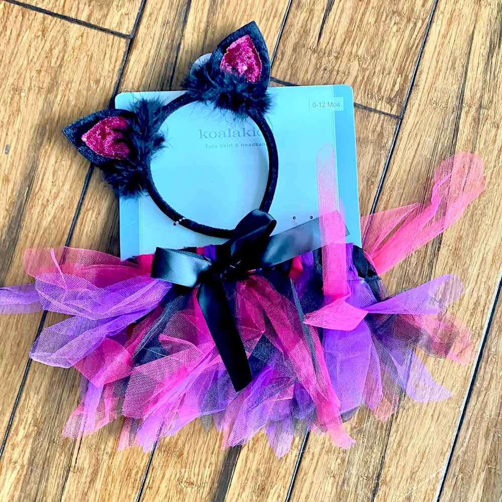 2pc Cat Tutu Costume 0-12m NWT